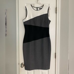 WHBM color block sheath dress size 10